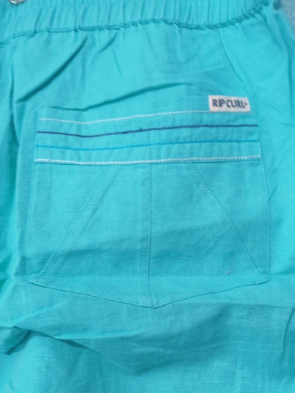 Rip Curl Teal Wide-Leg Drawstring Pants - Picture 4 of 5